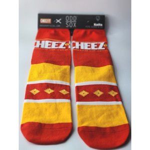 Unisex Red Orange Fashion Novelty Funny Socks Size 6-13 Cheez-It